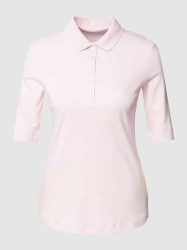 Christian Berg Woman Poloshirt mit kurzer Knopfleiste in Hellrosa, Grö...