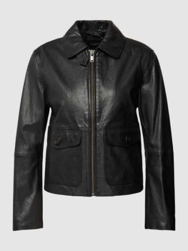 Weekend Max Mara Lederjacke mit Reißverschluss Modell 'ALLER' in Black...