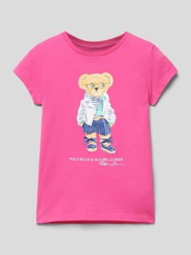 Polo Ralph Lauren Kids T-Shirt mit Motiv-Print Modell 'BEARCN' in Pink...