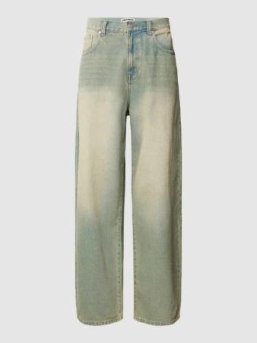 REVIEW Jeans mit Denim-Look und Baggy Fit in Blau, Größe 32