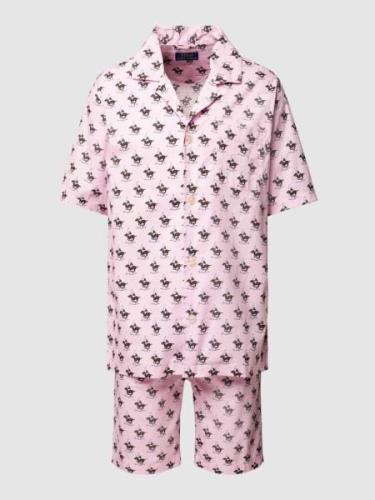 Polo Ralph Lauren Underwear Pyjama mit Allover-Logo-Muster in Black, G...