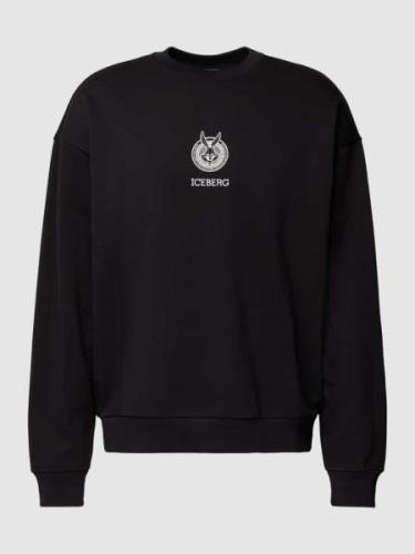 Iceberg Sweatshirt mit Looney Tunes®-Stitching in black in Black, Größ...