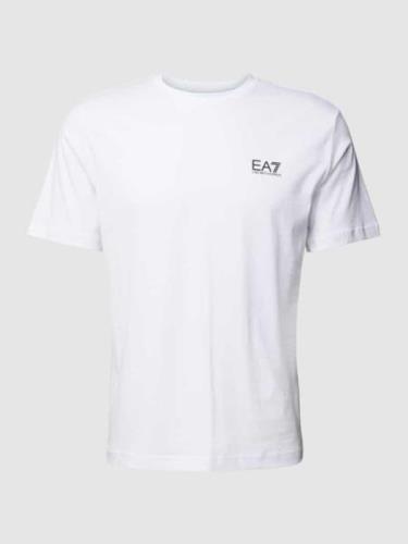 EA7 Emporio Armani T-Shirt mit Label-Print auf der Rückseite in Weiss,...
