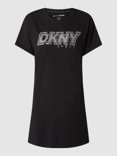 DKNY PERFORMANCE Shirtkleid mit Logo aus Strasssteinen in Black, Größe...