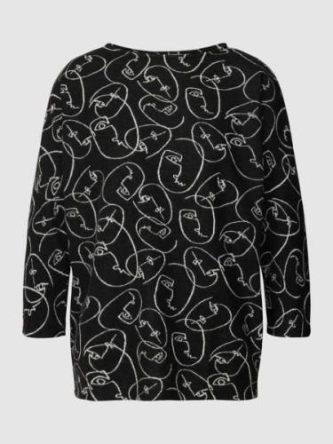 Christian Berg Woman Sweatshirt mit 3/4-Arm in Black, Größe XS