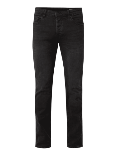 REVIEW Slim Fit Jeans mit Stretch-Anteil in Black, Größe 29/32