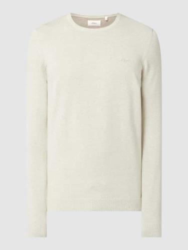 s.Oliver RED LABEL Pullover aus Baumwolle in Offwhite, Größe S