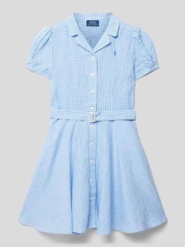 Polo Ralph Lauren Teens Kleid mit durchgehender Knopfleiste in Bleu, G...