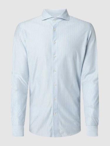 Profuomo Regular Fit Business-Hemd aus Jersey in Bleu, Größe 40