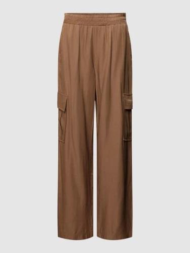 Fransa Loose Fit Stoffhose aus Viskose-Mix Modell 'Allie' in Cognac, G...