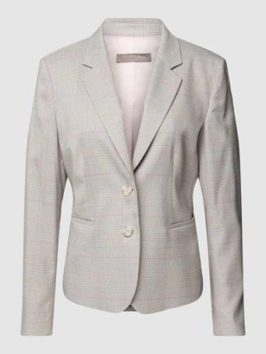 Christian Berg Woman Selection Blazer mit Glencheck-Muster in Hellgrau...