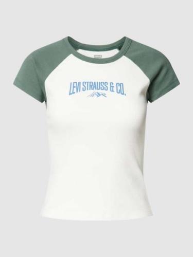 Levi's® T-Shirt mit Raglanärmeln in Offwhite, Größe M