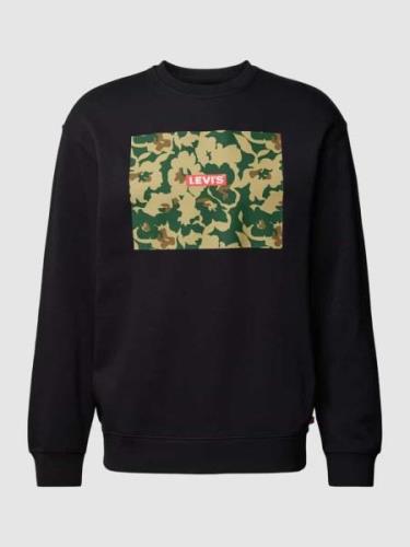 Levi's® Sweatshirt mit Label-Print in Black, Größe S
