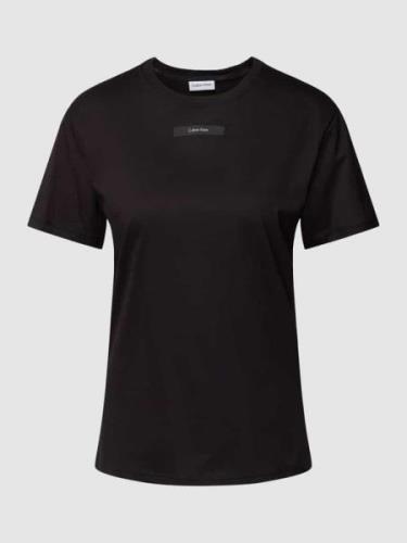 Calvin Klein Womenswear T-Shirt mit Label-Detail in Black, Größe XS
