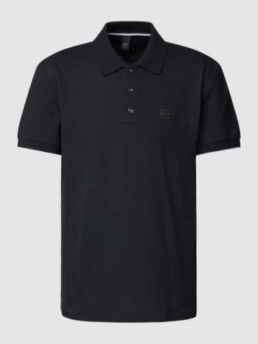 AlphaTauri Poloshirt mit Label-Detail Modell 'JUNX' in Black, Größe M