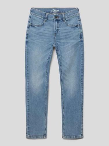 s.Oliver RED LABEL Regular Fit Jeans mit Gesäßtaschen in Blau, Größe 1...