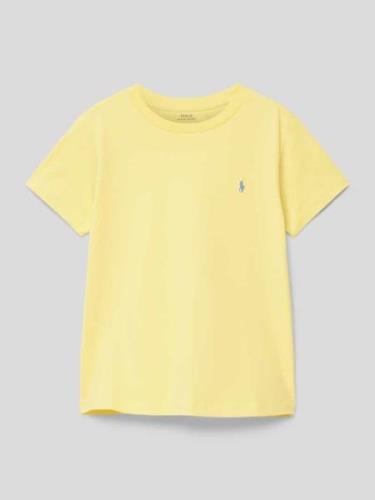 Polo Ralph Lauren Kids T-Shirt mit Logo-Stitching in Hellgelb, Größe 9...