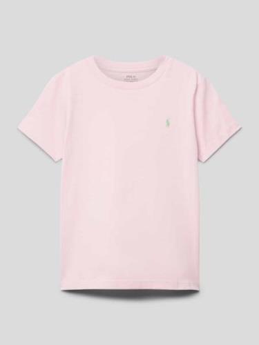 Polo Ralph Lauren Teens T-Shirt mit Logo-Stitching in Hellrosa, Größe ...