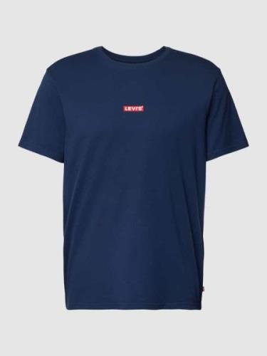 Levi's® Relaxed Fit T-Shirt mit Label-Stitching in Blau, Größe S