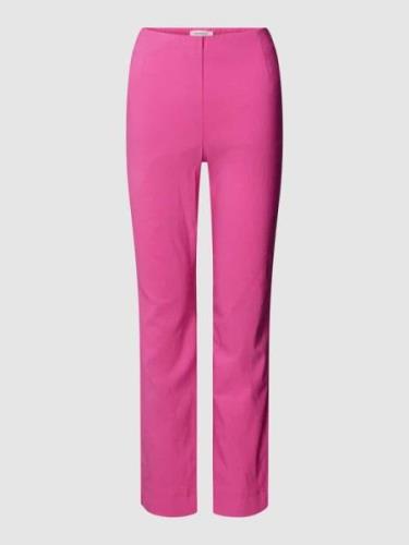 STEHMANN Stoffhose mit elastischem Bund in Pink, Größe 42