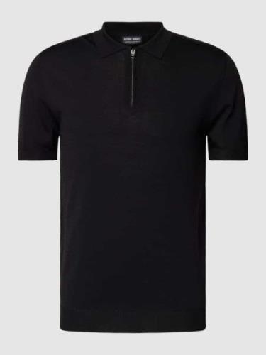 Antony Morato Poloshirt mit kurzer Reißverschlussleiste in Black, Größ...