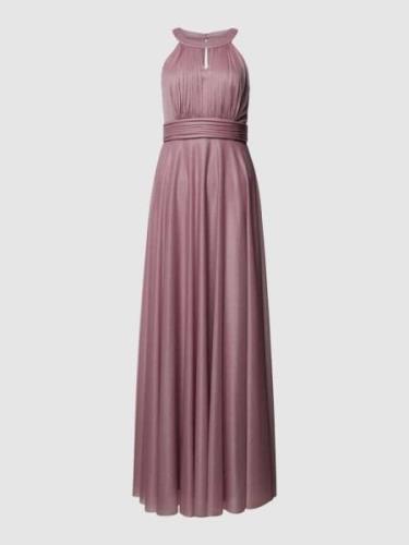 Jake*s Cocktail Abendkleid mit Neckholder in Mauve Melange, Größe 38