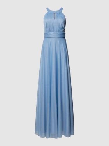 Jake*s Cocktail Abendkleid mit Neckholder in Bleu, Größe 44