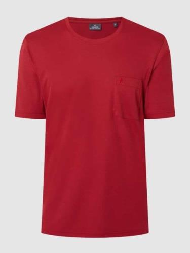 RAGMAN T-Shirt mit Brusttasche in Rot, Größe S