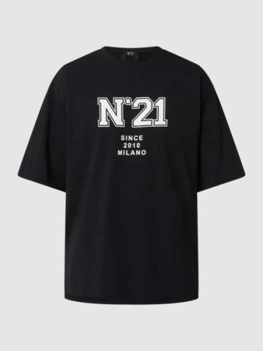 NO21 T-Shirt mit Logo in Black, Größe L
