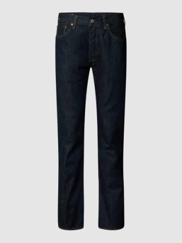 Levi's® Straight Fit Jeans mit Knopfleiste in Dunkelblau, Größe 33/34
