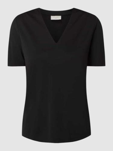 FREE/QUENT T-Shirt aus Modalmischung in Black, Größe XS