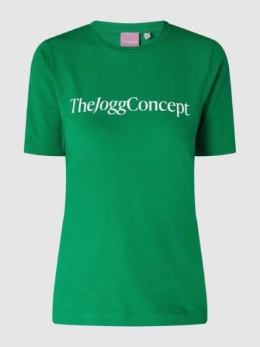 TheJoggConcept T-Shirt mit Stretch-Anteil Modell 'Simona' in Dunkelgru...
