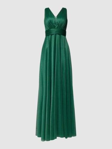 TROYDEN COLLECTION Abendkleid mit Herz-Ausschnitt in Smaragd, Größe 32