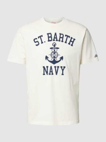MC2 Saint Barth T-Shirt mit Label-Print in Weiss, Größe M