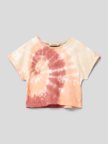 Garcia T-Shirt mit Allover-Print in Apricot, Größe 152