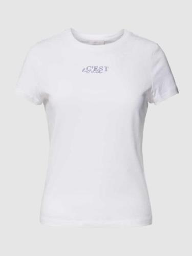 Rich & Royal T-Shirt mit Statement-Schriftzug in Strasssteinbesatz in ...