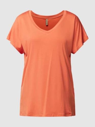 Soyaconcept T-Shirt mit V-Ausschnitt Modell 'Marica' in Orange, Größe ...