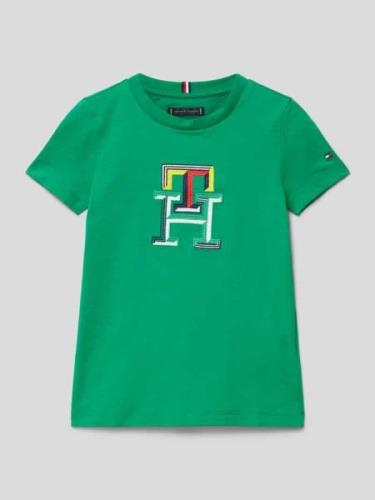 Tommy Hilfiger Kids T-Shirt mit Label-Stitching in Gruen, Größe 92