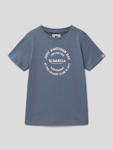 Garcia T-Shirt mit Motiv-Print in Blau, Größe 152