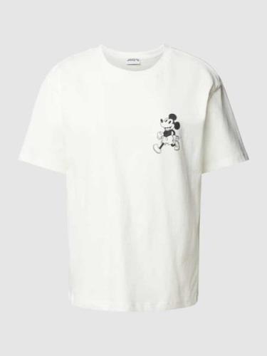 Jake*s Casual T-Shirt mit Motiv-Print in Offwhite, Größe S