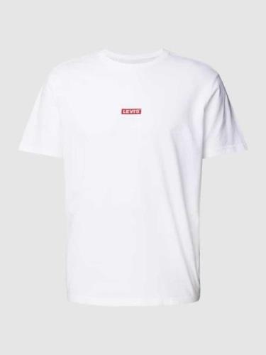 Levi's® Relaxed Fit T-Shirt mit Label-Stitching in Weiss, Größe S