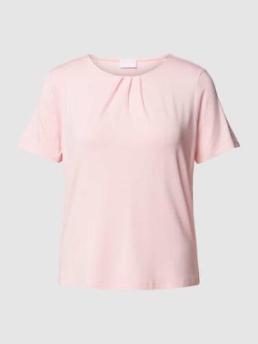 Jake*s Collection T-Shirt mit gelegten Falten in Rosa, Größe 32