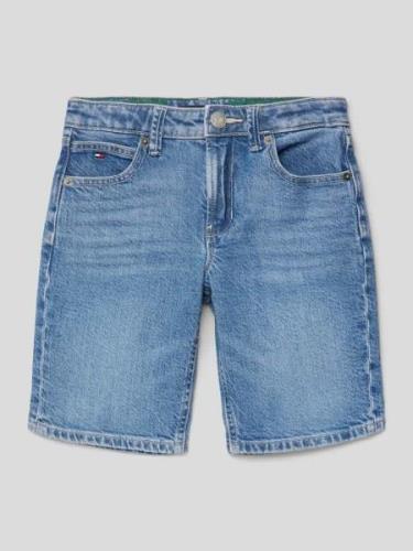 Tommy Hilfiger Teens Jeansshorts mit Label-Detail in Bleu, Größe 140