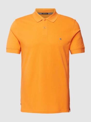 Christian Berg Men Poloshirt im unifarbenen Design in Orange, Größe XX...