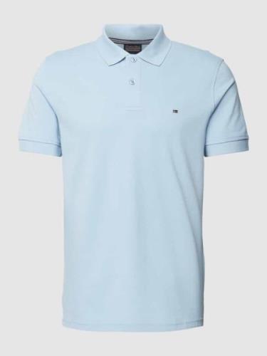 Christian Berg Men Poloshirt im unifarbenen Design in Bleu, Größe L