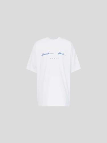 VETEMENTS Oversized T-Shirt mit Label-Print in Weiss, Größe M