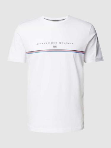 Christian Berg Men T-Shirt mit Statement-Print in Weiss, Größe S