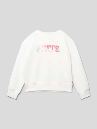Levi’s® Kids Sweatshirt mit Label-Print in Offwhite, Größe 152