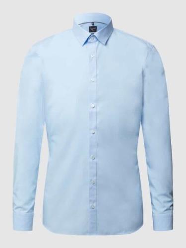 OLYMP No. Six Super Slim Fit Business-Hemd aus Popeline in Bleu, Größe...