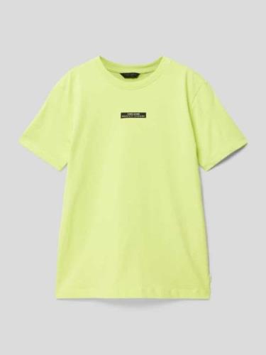 CARS JEANS T-Shirt mit Label-Print in Gelb, Größe 152
